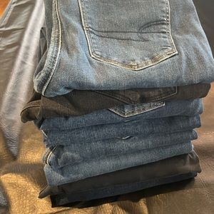 8 pairs of American Eagle Hi Rise Jeggings